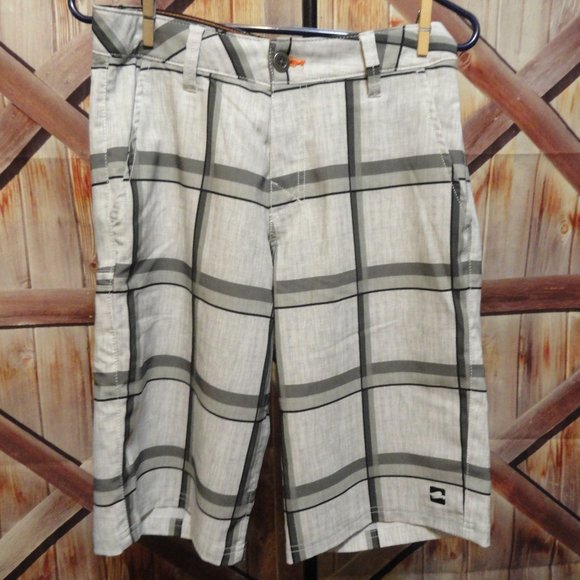 Tommy Hawk Plaid casual wear golf style Board shorts 29~EUC~Skateboarding~ - Picture 1 of 5